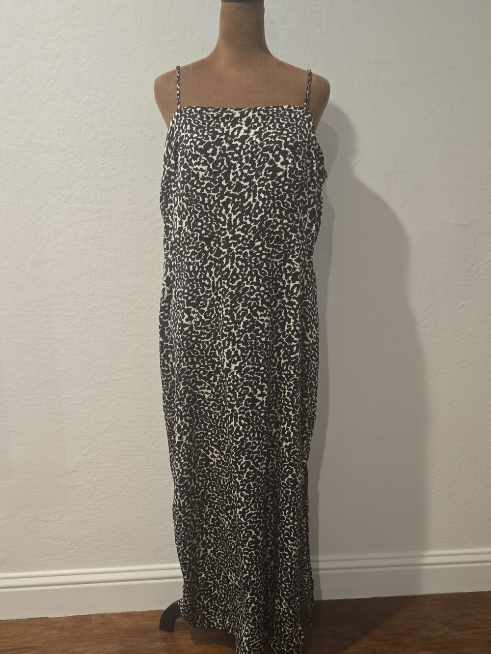 a new day Black and White Leopard-Print Maxi dress
